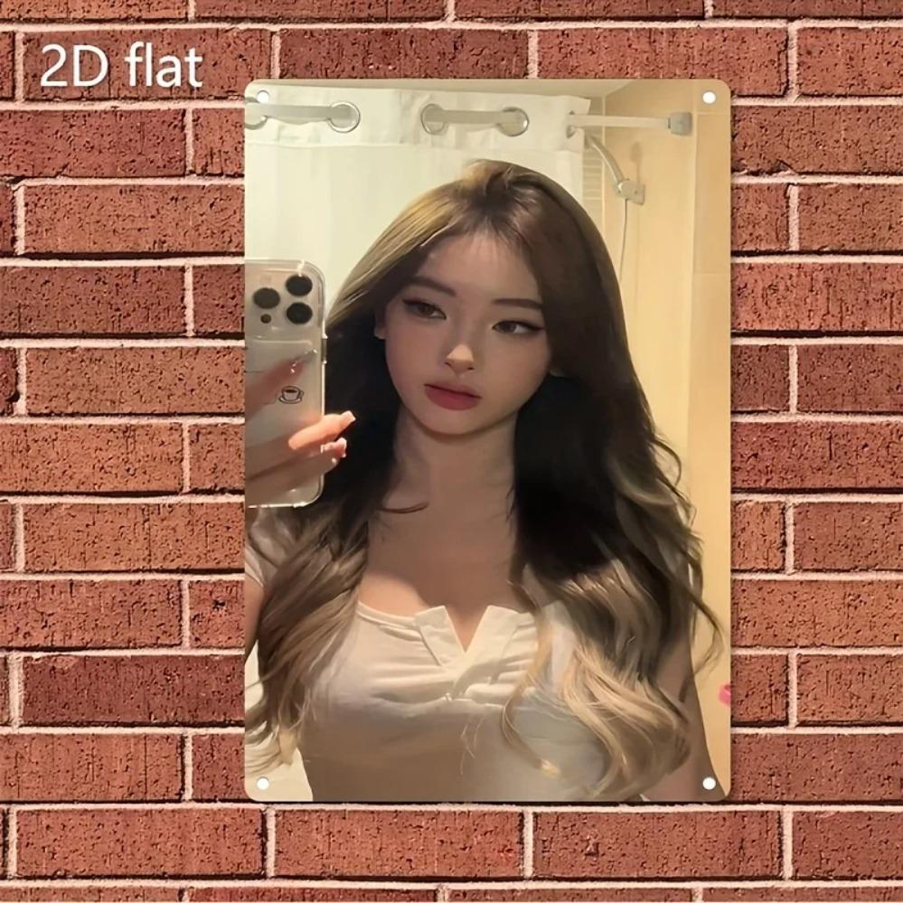 Корейский Металлический Настенный Знак, Декор для Женского Кафе-Бара, Подарок в стиле K-Drama с Легкими Монтажными Отверстиями