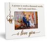 Engraved Table Top Photo Frame Wooden I Love You Quotes White Picture Frame Gift For Brothers Day