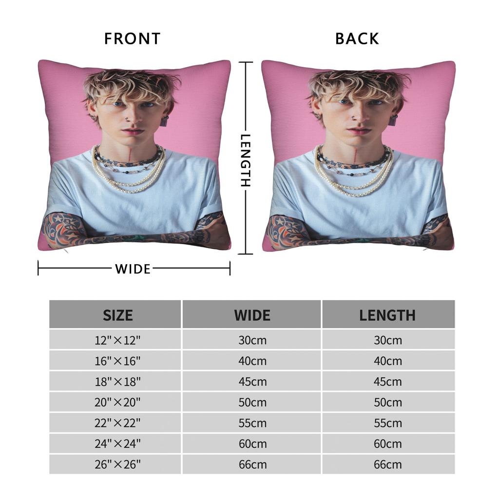 Machine Gun Kellys MGK Pillow Case Vintage Pillow Cover Comfy Pillowcases For Sofa Couch Bed Living Room
