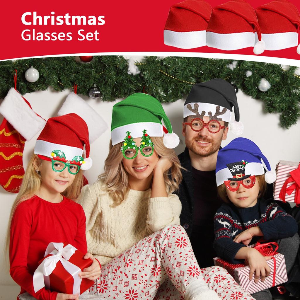 Рождественские украшения набор очков праздник взрослые дети рождественский подарок шляпа голова пряжка обруч кольцо Пэт
