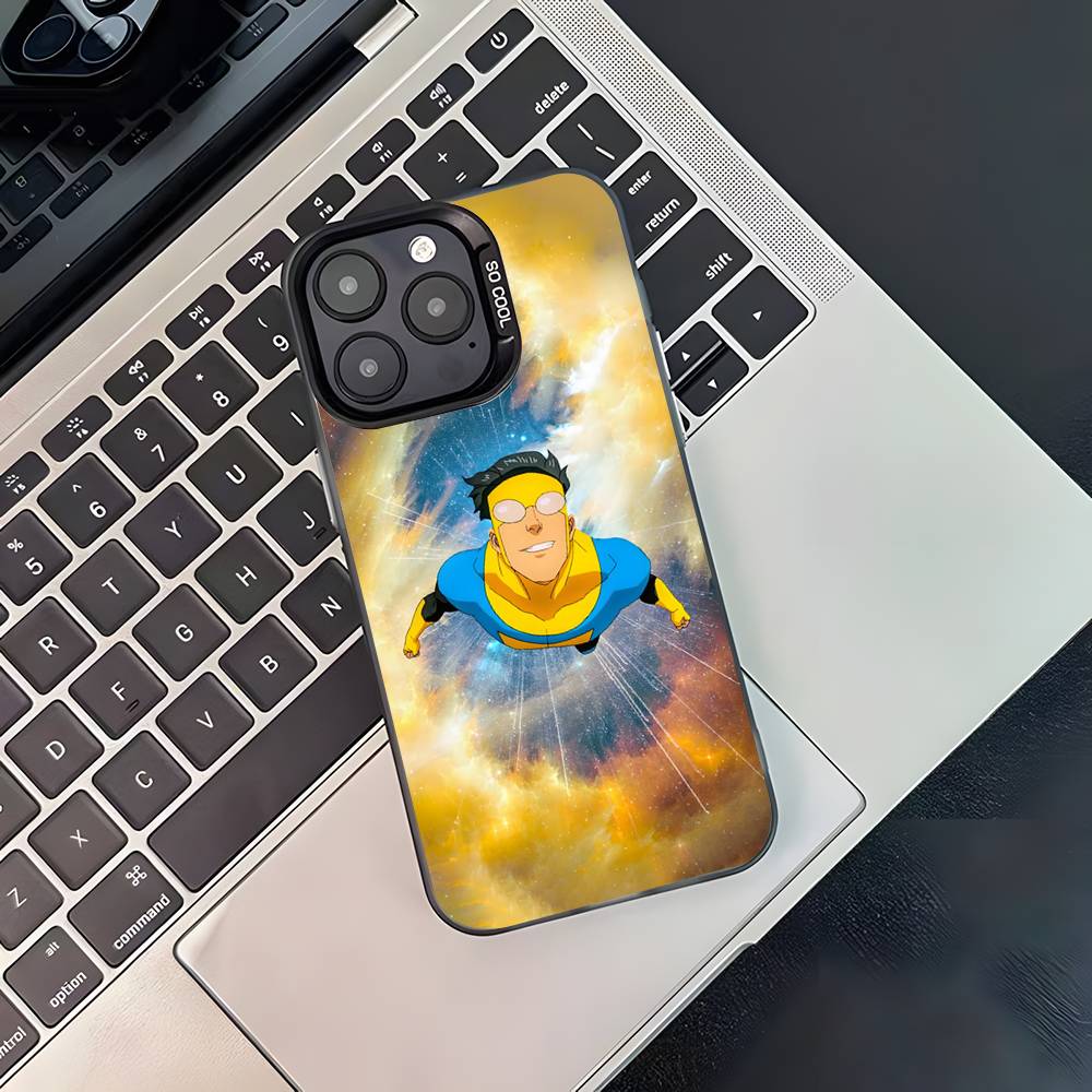 Непобедимый Марк Атом Ева Чехол для телефона Для iPhone 17,16,15,14,13,12,11,Pro,XS,Max,Plus,Mini,SE4,E Черный Матовый Ударопрочный Чехол