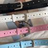 Love Heart Rhinestone Waist Belt Jeans Decor PU Leather Waistbands Fashion Y2K Wide Belt  Ladies