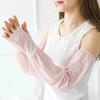 2PCS/Pair Long Length Ice Silk Sleeves Breathable UV Protection Sleeves  Driving