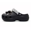Classic Platform Clog Trendy Bear Cute Minimalist Outdoor Fashion Versatile High Street Elevation Clogs Women Black