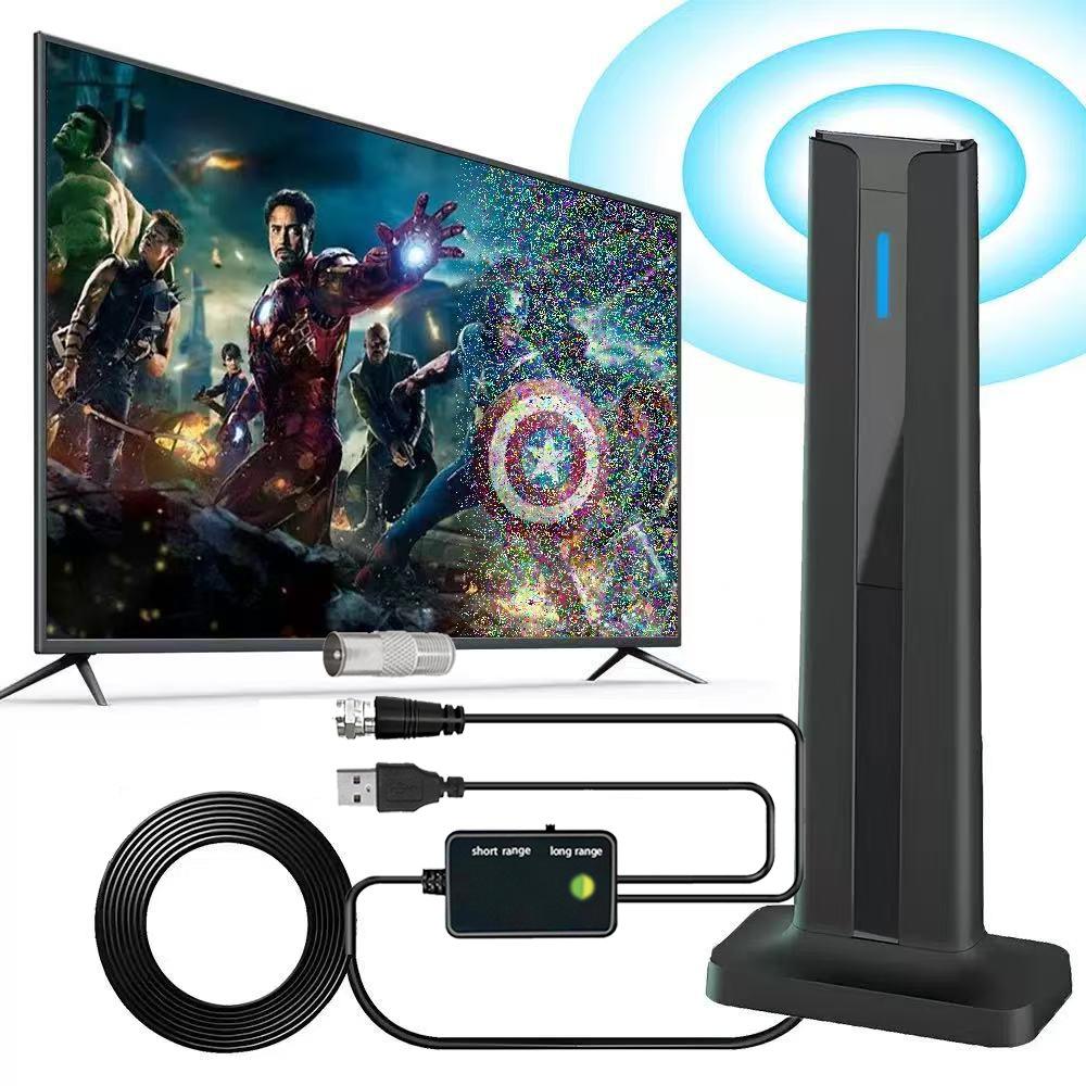 Комнатная HD цифровая ТВ-антенна для всех Smart TV, дальнего действия с усилителем сигнала, поддерживает местные каналы, усиление сигнала 4K 1080P