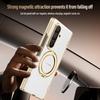 Luxury PU Leather Case For Samsung Galaxy Z Fold8 Fold 8 Ultra Rotating Magnetic Stand Hand Strap Metal Lens Glass Screen Cover