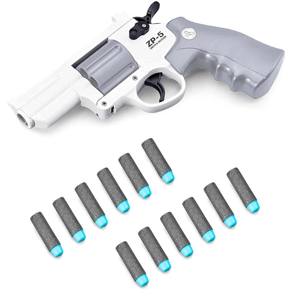 ZP5 Revolver Pistol Launcher Shooting Games Gifts For Kids Boys Safe Toy Gun