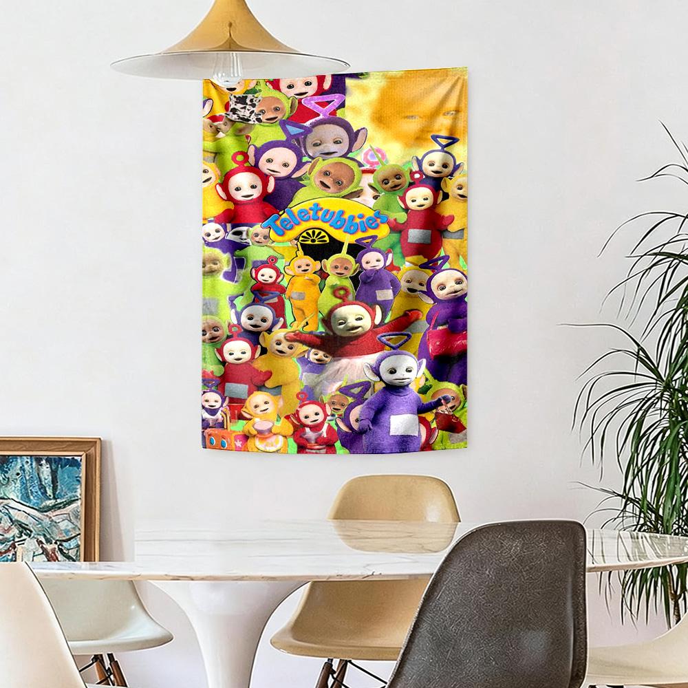 Teletubbies Wall Decor Tapestry Art For Pet Memorial Birthdaywedding Party Backdrop Family Gift