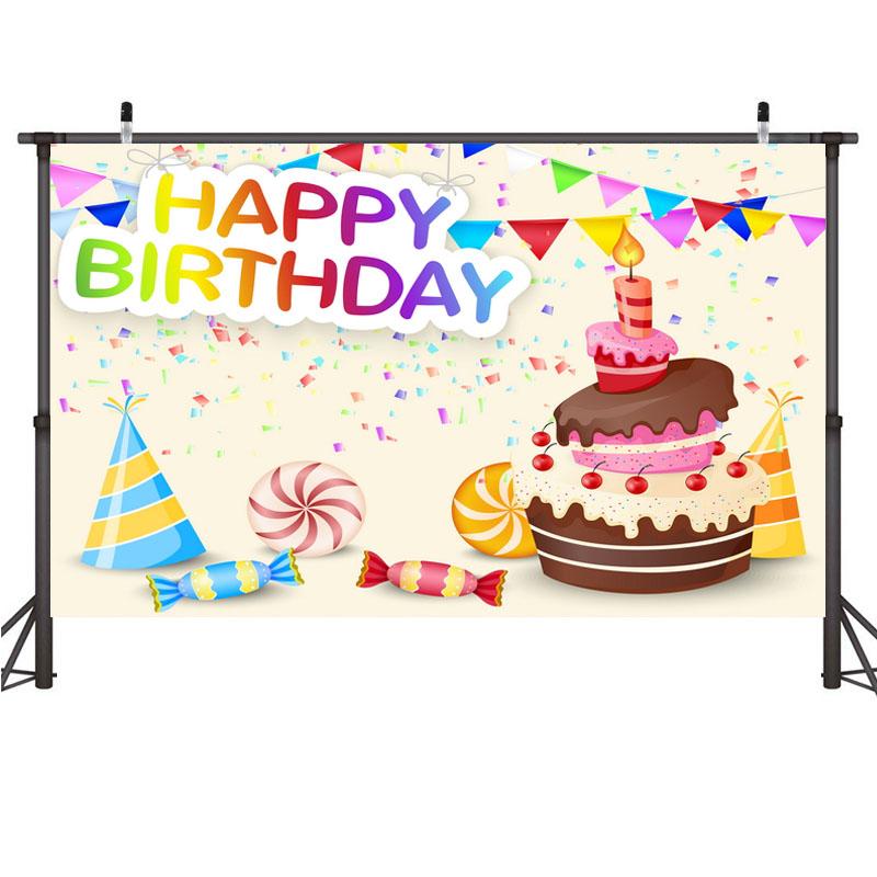 С Днем Рождения Фон Баннер Фон Ткань Реквизит Партии Украсить