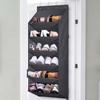 Wall Mounted Shoe Storage Bag Large Over Door Hanging Shoe Organiser Behind Doors with 4 Metal Hooks Shoes Rack Storage Bags