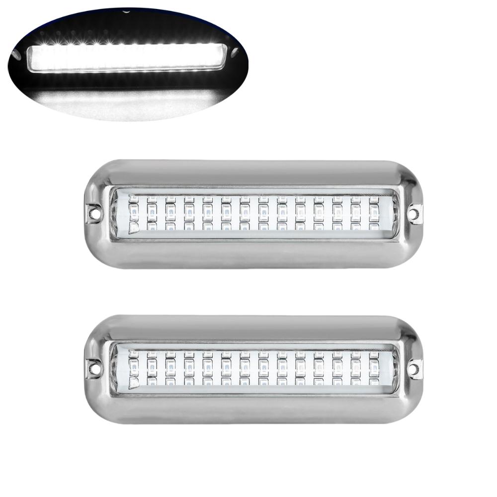 2X42 Светодиодные Подводные Яхтенные ЛОДОЧНЫЕ МОРСКИЕ Транцевые RV ФОНАРИ Нержавеющая Сталь Понтонные Навигационные Огни Яхтенная Лодочная Кормовая Якорная Лампа