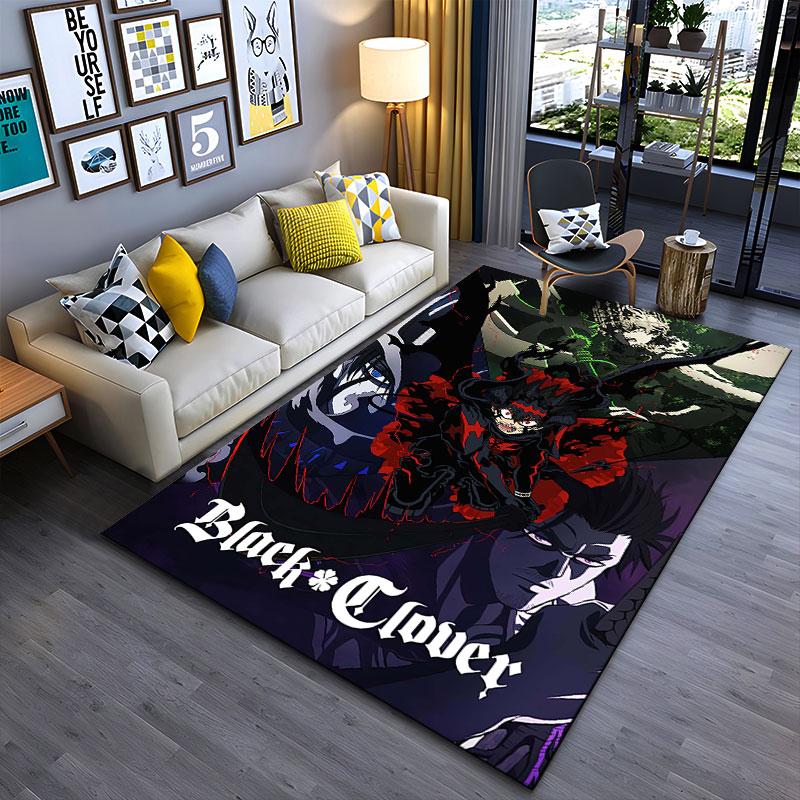 Black Clover Anime Poster suitable as a non-slip mat for the living room or bedroom sofa