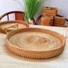 Rattan Tray Storage Basket Rattan Handwoven for Fruit Tea Breadbasket