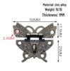 Античная зеленая бронзовая защелка-бабочка для деревянных ящиков и ящиков