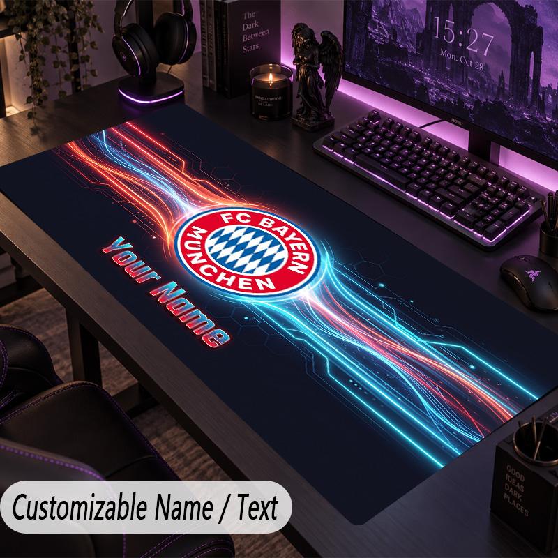 Large Mouse PadBayern Munich Custom Name Text Personalized Desk Mat Non Slip Gaming Pad