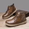 Ручная строчка Натуральная кожа Мужские ботинки Удобная повседневная кожаная обувь для мужчин Ботильоны Большой размер Рабочая обувь