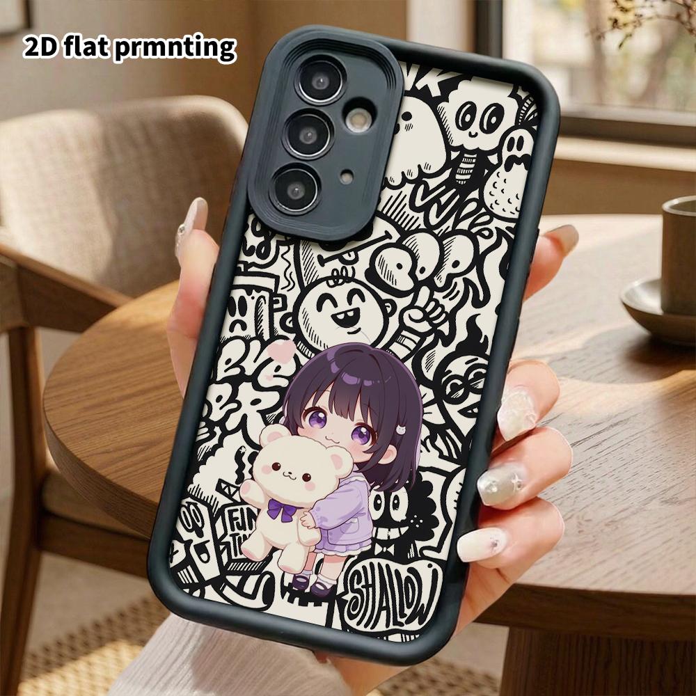 Phone case: 2D flat Samsung Galaxy A34 A35 M05 M06 S20 S22 S21 FE Plus 5G protective case, for girls, Christmas and Halloween gifts