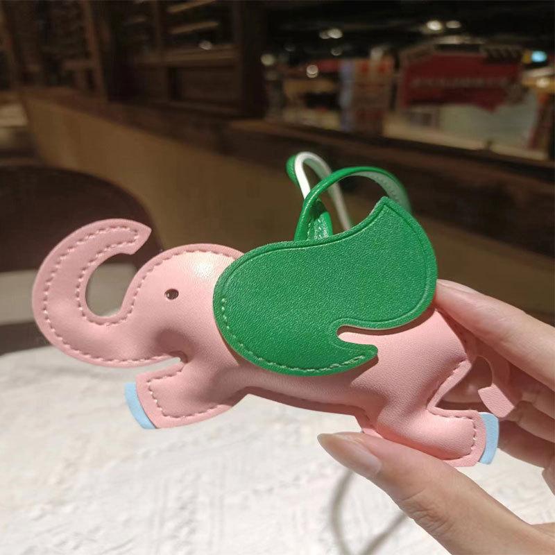 Новая подвеска ручной работы из кожи Dumbo Bag, креативный брелок в виде животного, милый кулон в виде слона