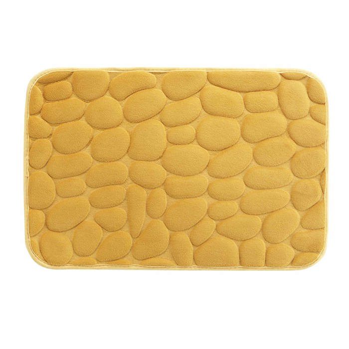 Tapis de bain - Ricochet - 50 x 80 cm - Ocre - 100% Polyester Microfibre
