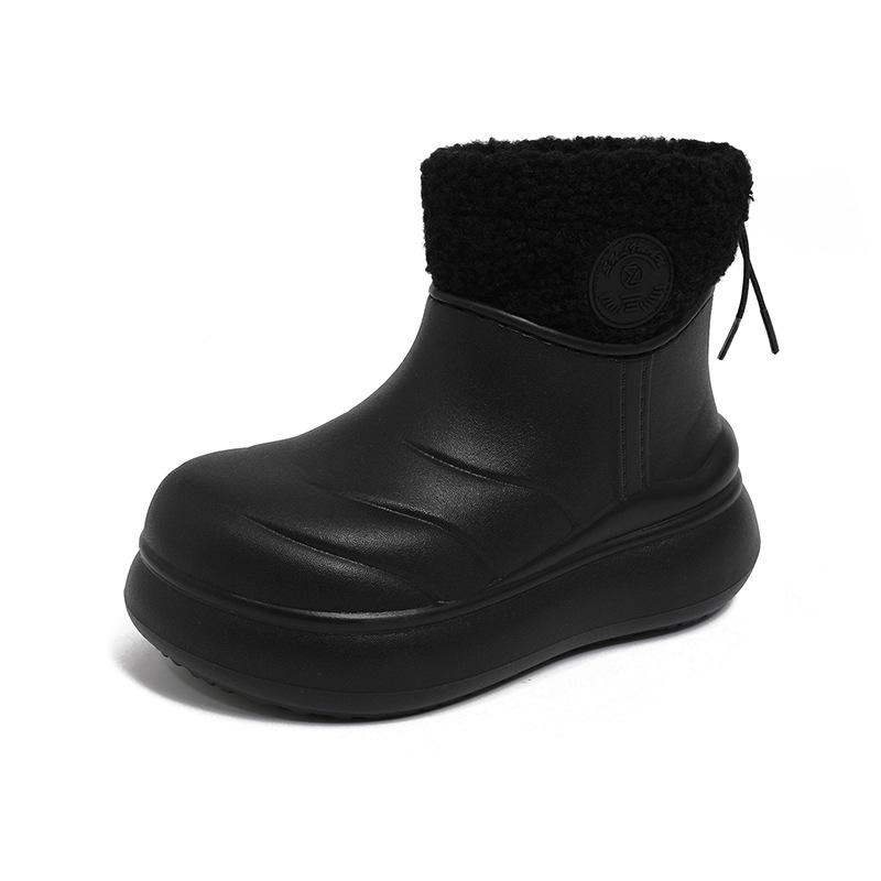 Женские зимние теплые водонепроницаемые ботинки большого размера на мягкой подошве с мехом, нескользящие ботильоны, водонепроницаемые хлопковые ботинки для активного отдыха