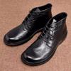 Fashion 2025 Genuine Leather Men's Boots Winter/ Autumn New Business Classic Casual Black Ankle Boots Formal Business Dress Shoes