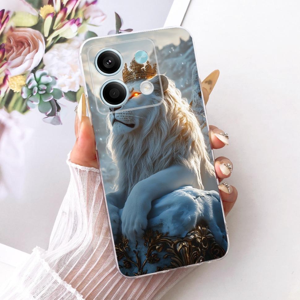 Для Xiaomi Redmi Note 13 4G Чехол Крутой Тигр Лошадь Мягкий Силикон ТПУ Чехол для Телефона Для Redmi Note 13 Note13 4G 5G Задняя Крышка