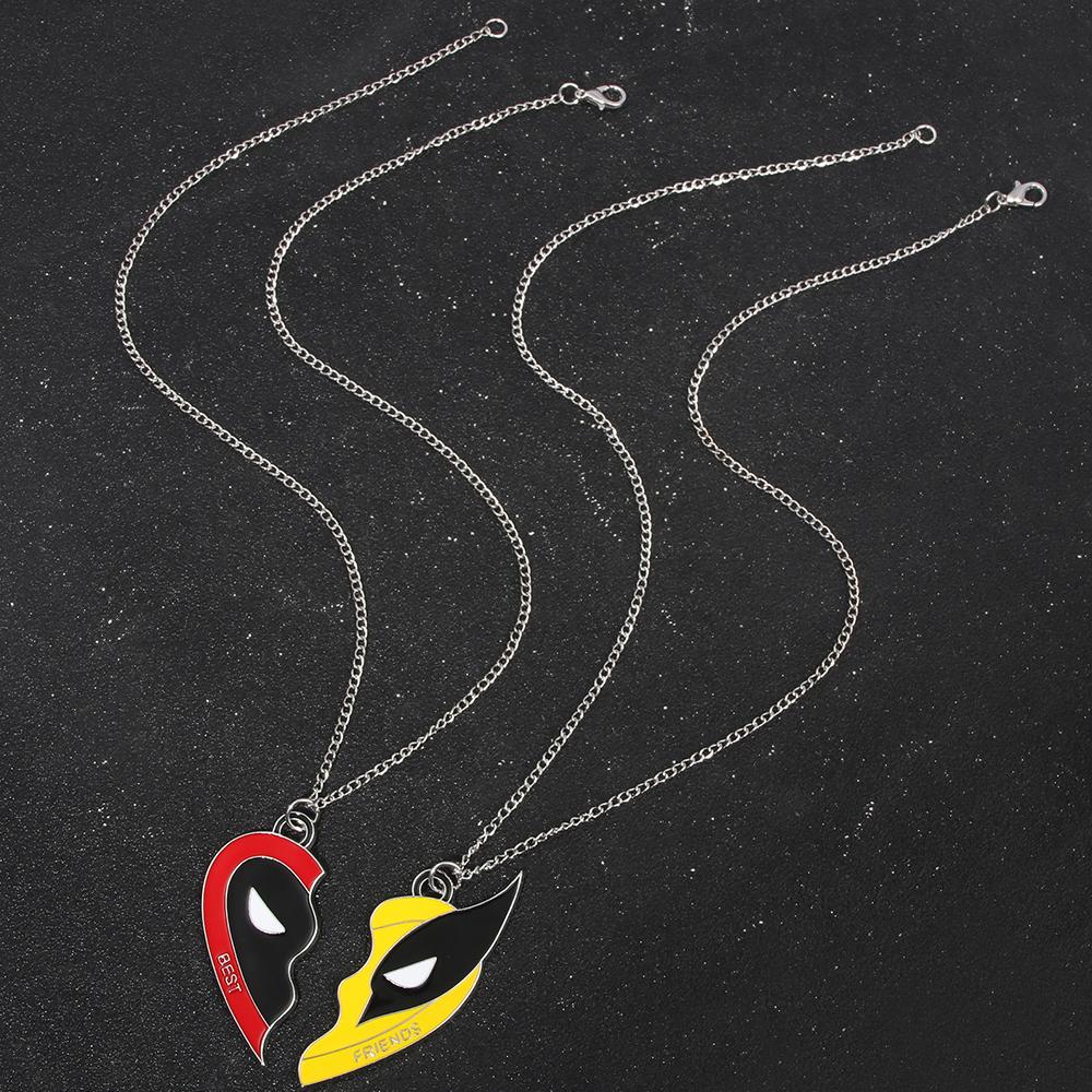 2 шт. Ожерелье Героя Дэдпула Ожерелье для Лучшего Друга Подарки для Мужчин и Женщин