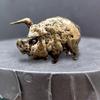 Brass Pig Figurine Mini Sculpture for Home Decor