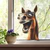 Fun-f286 Funny Horse Head Glass Window Home Landscaping Decorative Window Sticker UV