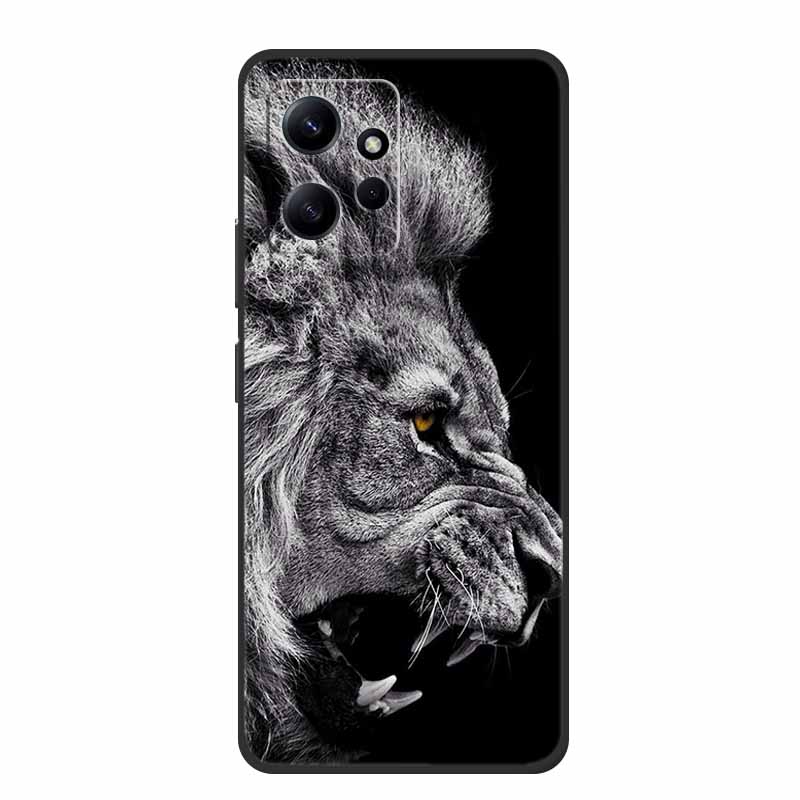 For Xiaomi Redmi Note 12 4G Case Animals Soft Silicone TPU Phone Cases Back Cover for Redmi Note12 4G Fashion 23021RAA2Y Fundas