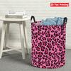 Collapsible Laundry Basket Large Round Waterproof Fabric Hamper Dirty Clothes Storage Bin Toy Organizer with Handles