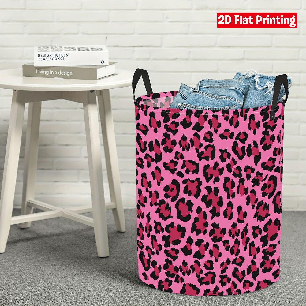Collapsible Laundry Basket Large Round Waterproof Fabric Hamper Dirty Clothes Storage Bin Toy Organizer with Handles