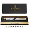 Scriveiner Luxury EDC перьевая ручка великолепная тяжелая карманная ручка 24K Finish Schmidt German Nib Converter лучшая ручка для письма подарочный набор хороший стильный офис