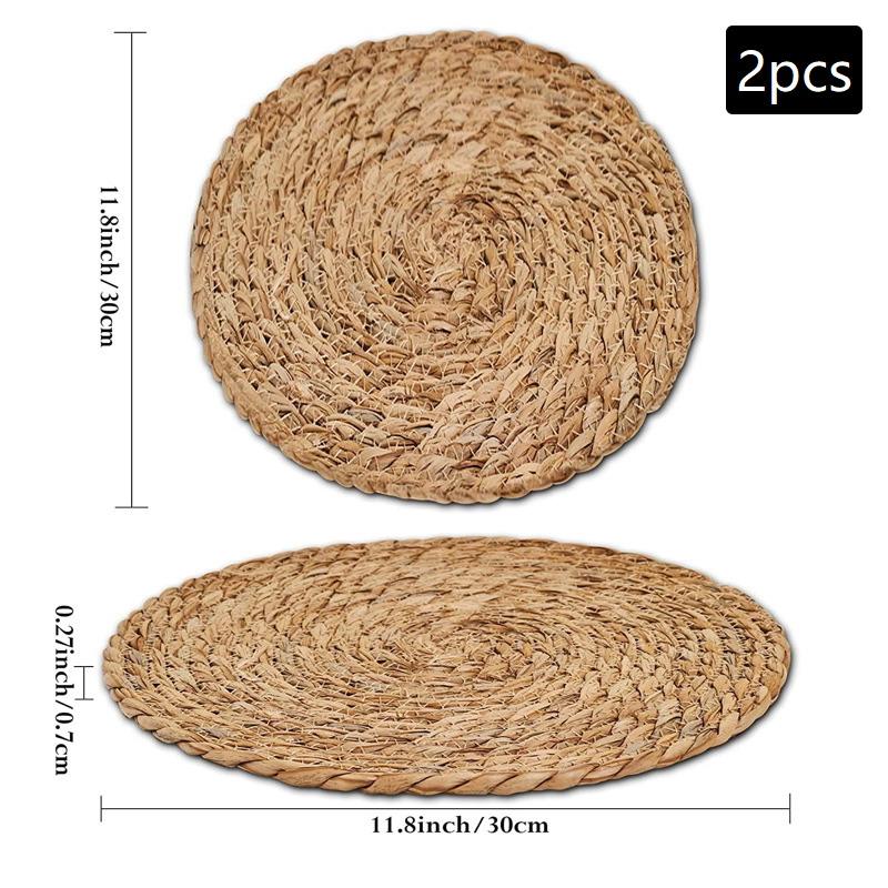 Плетеные ротанговые подставки круглые теплоизолированные подставки для чайных чашек коврики для стола подходят для ресторана дома свадебного декора