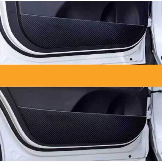 Для Hyundai Santa Fe 19-23 Карбоновое волокно кожаная Накладка на дверь Защита от пинков отделка