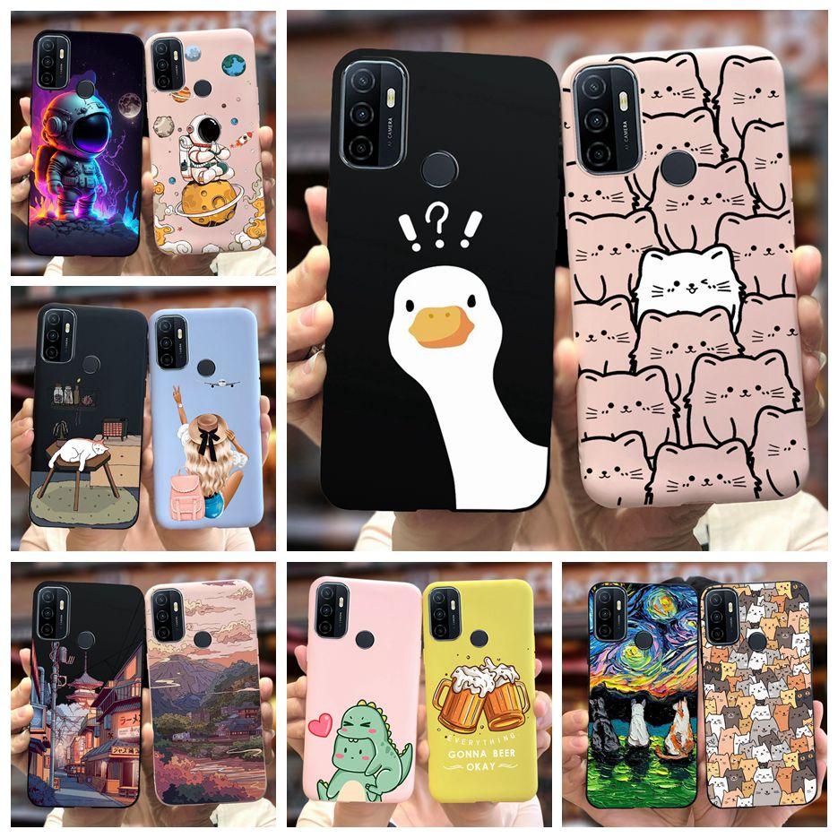 For Oppo A53 A53s Case Cute Fashion Cartoon Painted Cover Soft TPU Phone Case For Oppo A53s A 53 s OppoA53 s Fundas Coque Bumper