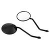 1 Pair 10MM Thread Universal Motorcycle Black Rounded Side Back Rear View Mirror