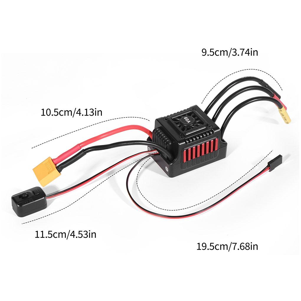 Водонепроницаемый и пылезащищенный XT60 Sensorless Brushless T 60A ESC для всепогодных спортивных гонок