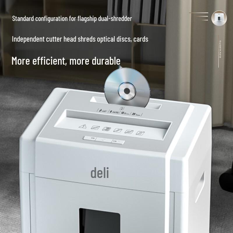 Deli 23L High-Security Commercial Paper Shredder CN plug (adapter included)