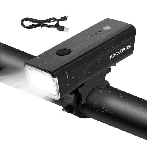 ROCKBROS Bicycle Auto Light, Rechargeable Light, Auto Mode, Automatic Lighting, Smart Light, Compact, IPX4, 5 Lighting Modes, Flashing, Type-C Chargin