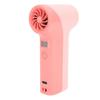 Handheld Turbo Fan 40000RPM High Speed 5 Gears Rechargeable Portable Handheld Fan with LED Light Roseate
