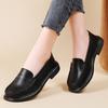 Женские мокасины, классические деловые туфли для офиса, повседневные черные кожаные туфли
