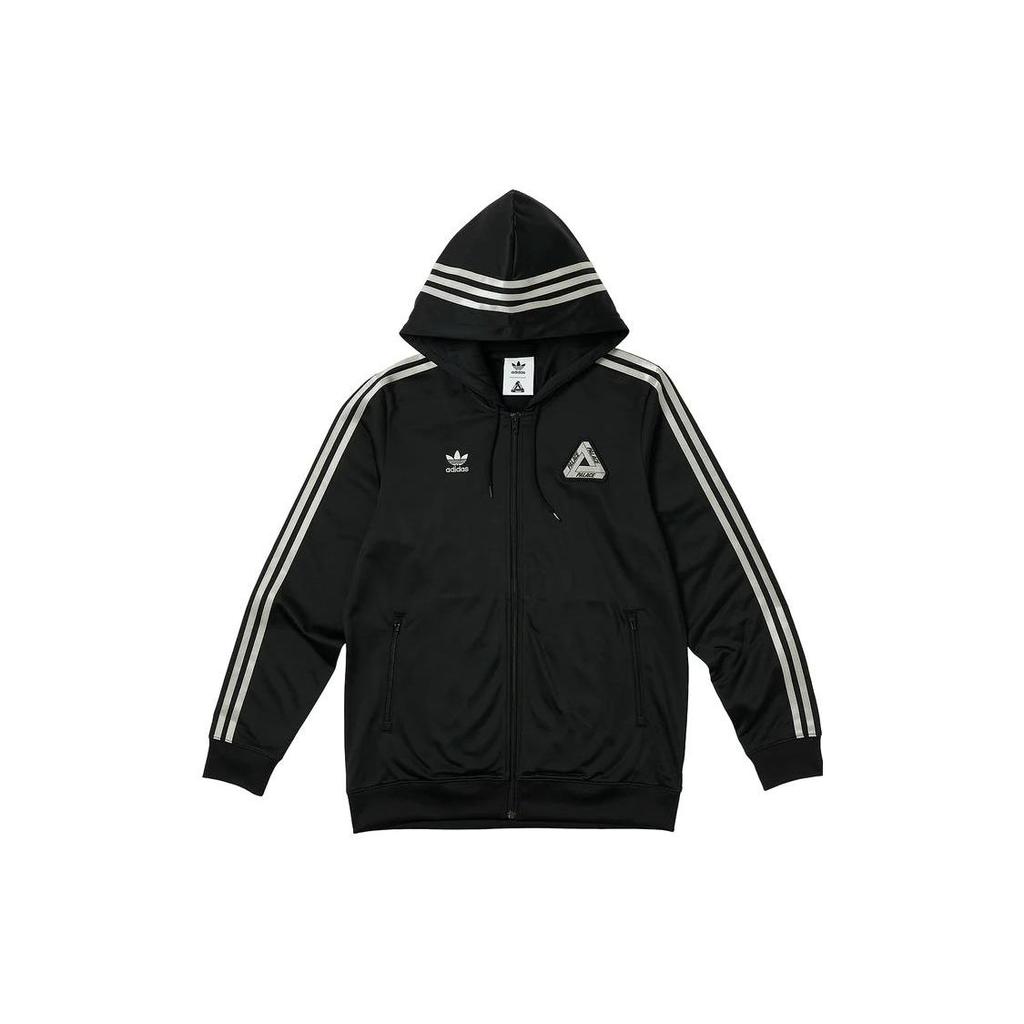 Palace Спортивная куртка унисекс с капюшоном и вышитым логотипом X Adidas Originals Firebird, черная IJ9803