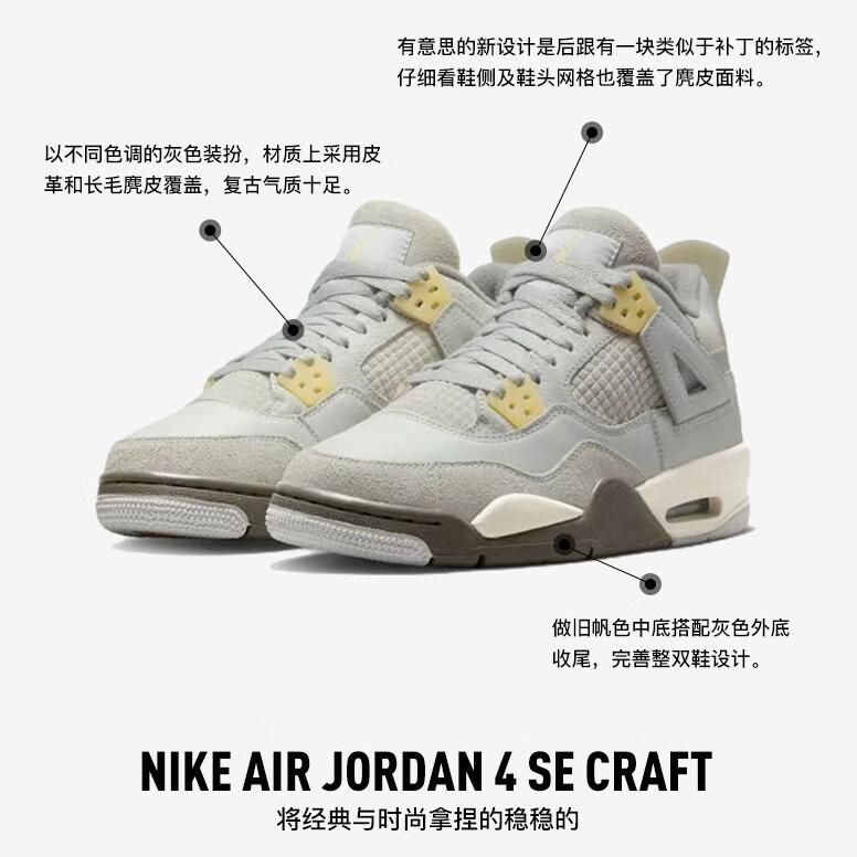 Jordan 4 Ретро SE Крафт Фотоновая Пыль GS DV2262-021