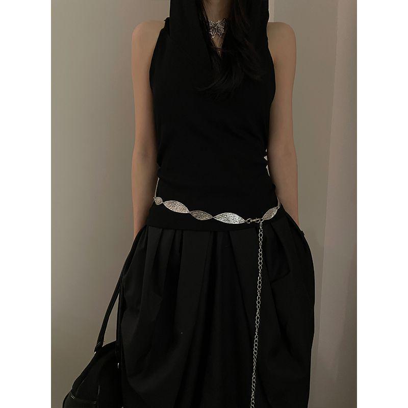 2024 Женская высококачественная металлическая цепочка на талию Love Bow с рельефным дизайном ремня