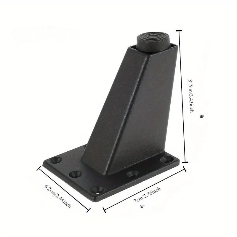 4 шт. регулируемые металлические ножки для мебели, диван-кровать, ножки для ТВ-шкафа, черные ножки для мебели, толстые ножки для столов и шкафов из алюминиевого сплава