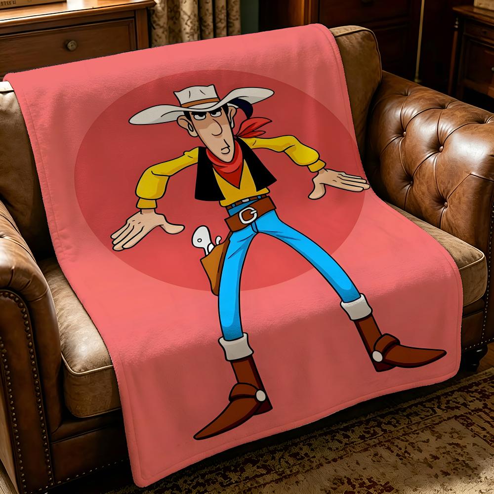 Мультяшное одеяло L-Lucky Luke-e, толстое, комфортное, из фланели, для использования в различных ситуациях, в помещении, на улице, для дневного сна