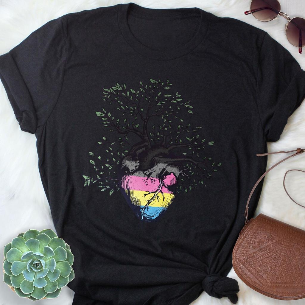 Polygender Pride Shirt, Poly Gender Pride Gift, LGBT T-shirt, Gay Pride Month Tee, Bigender, Trans Transgender, Subtle, Heart Tree of Life