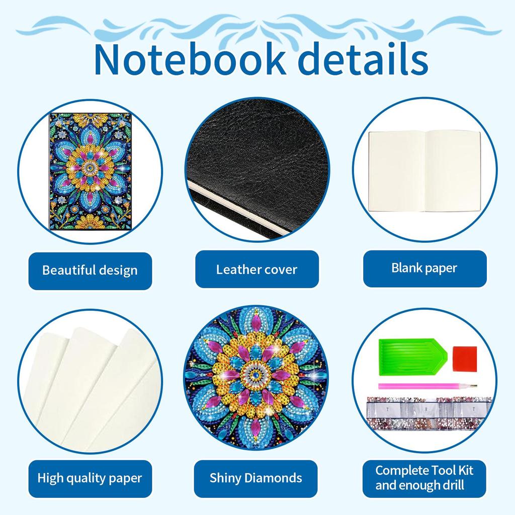 DIY Diamond Painting Business Notebook – Creative Dot Drill Writing Book for Kids