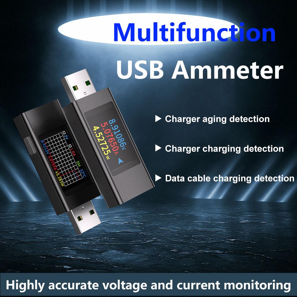 KWS-MX23 USB Tester High Definition 1.06 inch IPS Display Voltage Current Power Meter Voltmeter Ammeter DC 4-30V 0-8A
